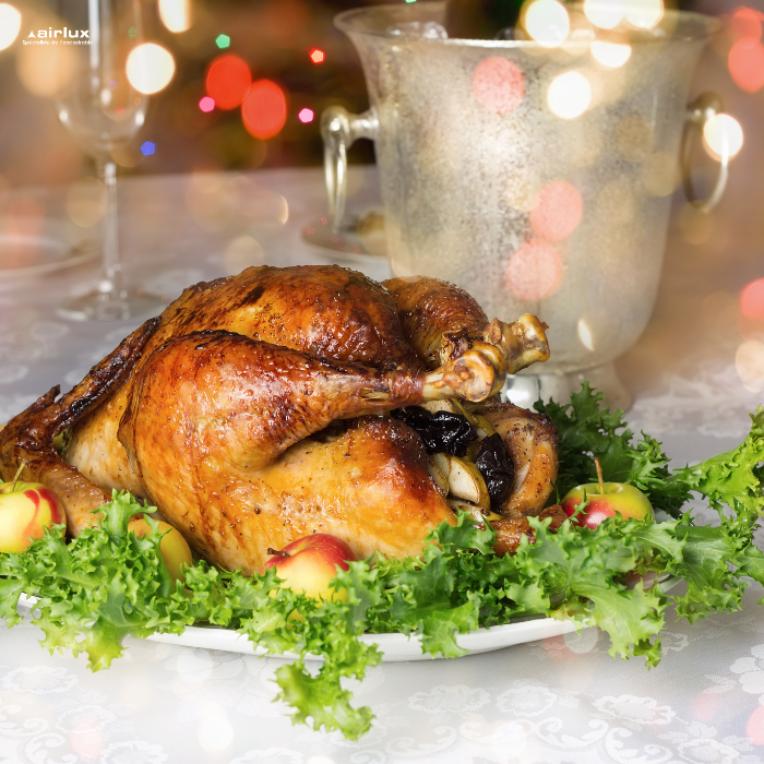Recette festive : Chapon farci aux marrons et truffes