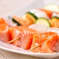 Brochettes de poisson gratinées