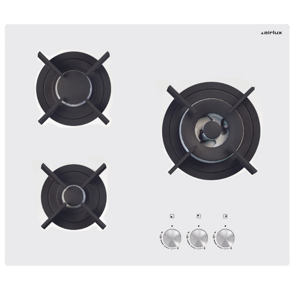 AV635HWH Table verre gaz 60 cm <br>