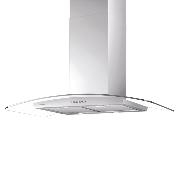 AHI981IX Hotte îlot verre/inox 90 cm <br>