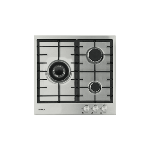 AT635HIX Table inox gaz 3 foyers 60 cm <br>