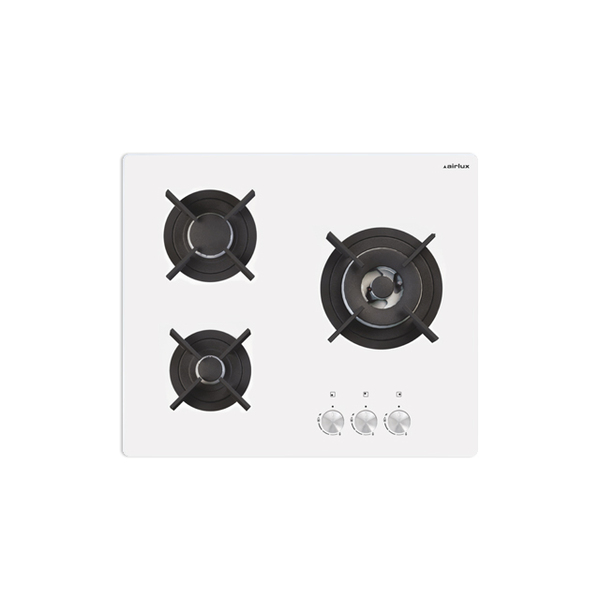 AV635HWH Table verre gaz 60 cm <br>