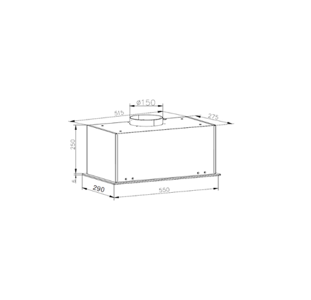 Dessin technique Groupe filtrant 55 cm - Contrôle gestuel - AHGG551BK - NOUVEAU - Airlux Dessin technique Groupe filtrant 55 cm - Contrôle gestuel - AHGG551BK - NOUVEAU - Airlux