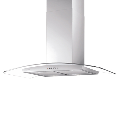 Hotte îlot verre/inox 90 cm <br>